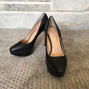 Jessica Simpson Leonne Black Platform Heels